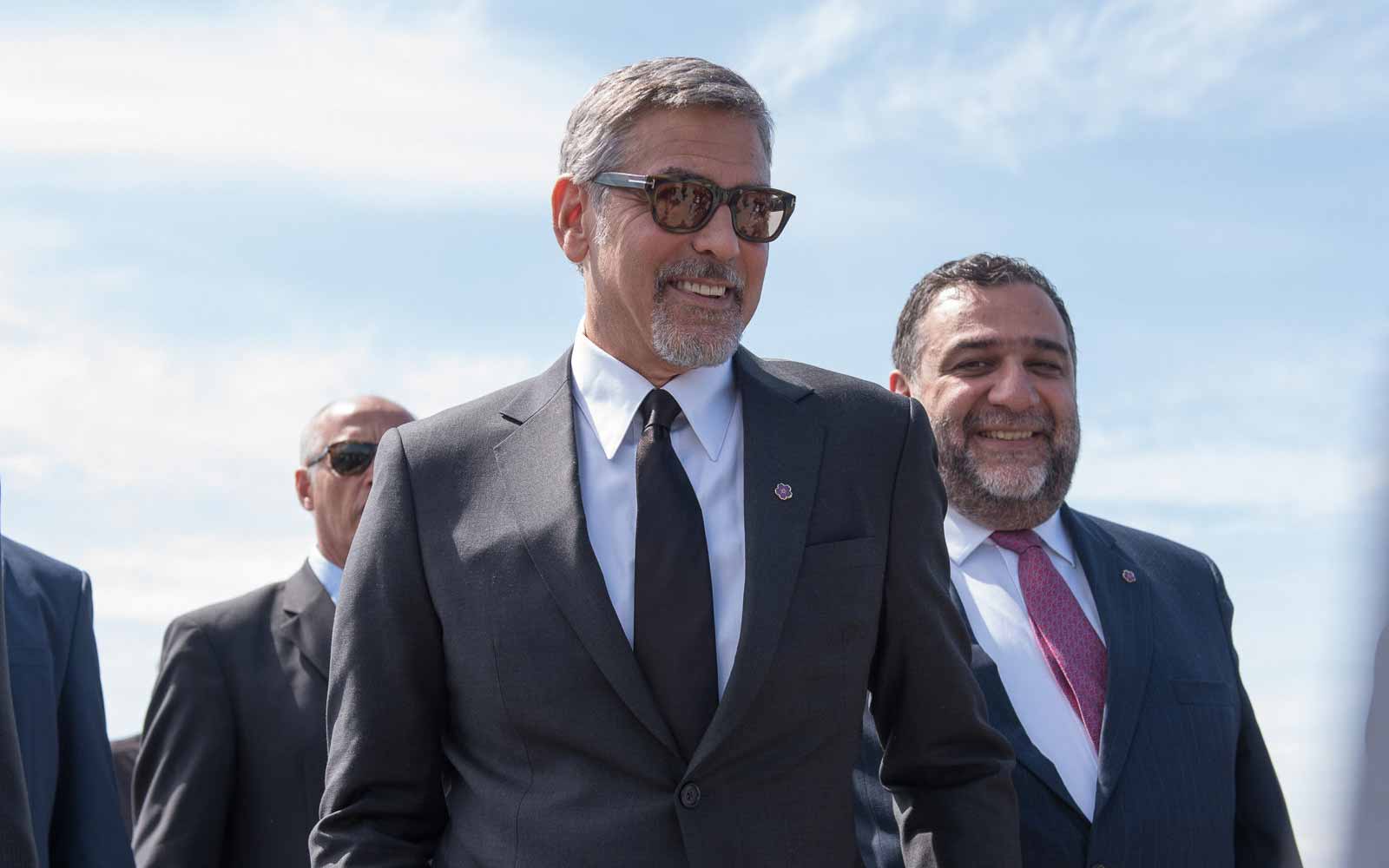 Джордж Клуни прибыл в Армению для участия в первой церемонии вручения премии Aurora Prize